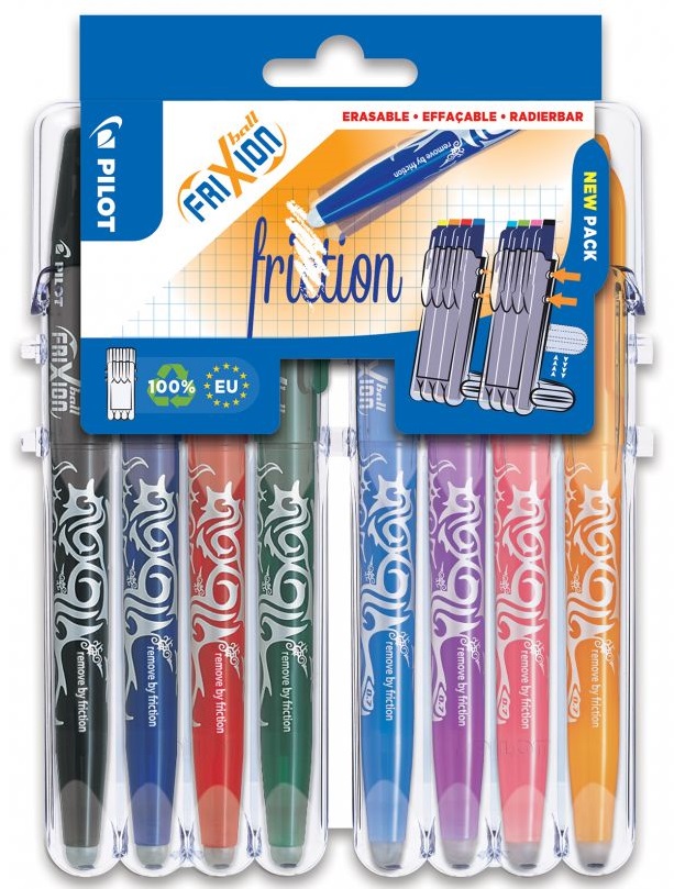 PILOT FriXion Ball 0.7 M Roller - Set2Go - sada 8 ks