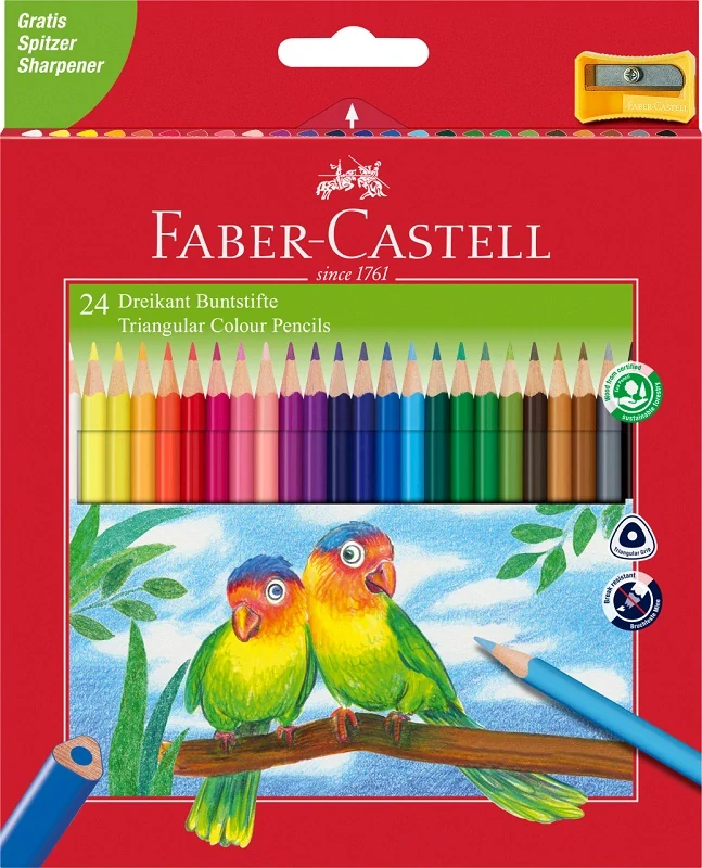 Farbičky FABER-CASTELL ECO Triangular standard - sada 24 farieb