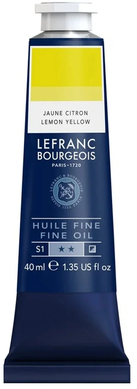 Olejová farba LEFRANC BOURGEOIS Fine - 40 ml v tube - 169 Lemon Yellow - Žltá citrónová