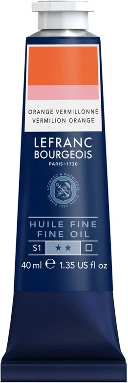 Olejová farba LEFRANC BOURGEOIS Fine - 40 ml v tube - 697 Vermillion Orange - Rumelková