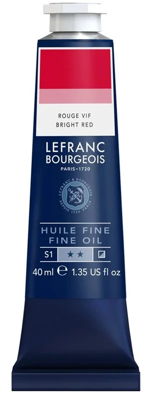 Olejová farba LEFRANC BOURGEOIS Fine - 40 ml v tube - 396 Bright Red - Jasná červená