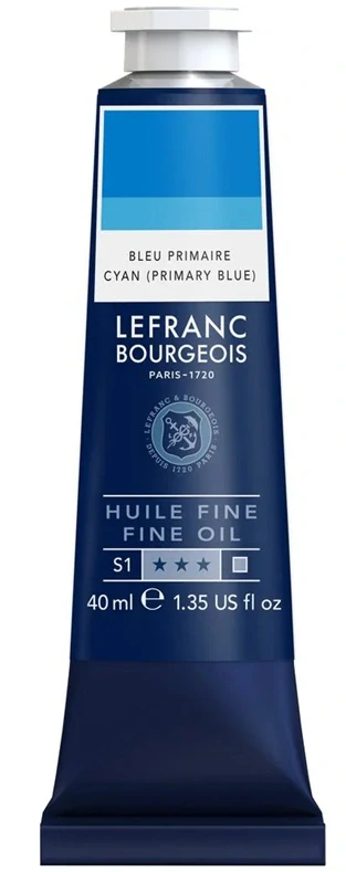 Olejová farba LEFRANC BOURGEOIS Fine - 40 ml v tube - 063 Primary Blue - Základná modrá
