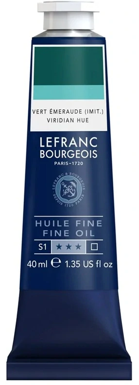 Olejová farba LEFRANC BOURGEOIS Fine - 40 ml v tube - 529 Viridian - Chromoxid ohnivý