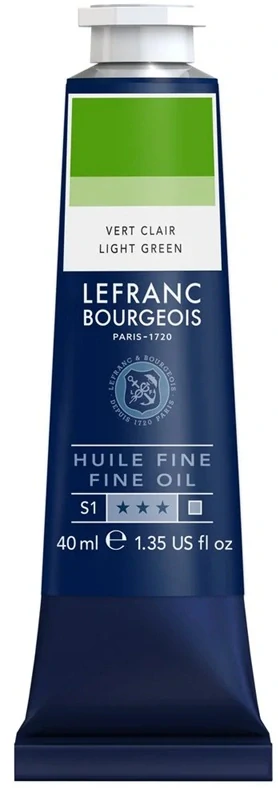 Olejová farba LEFRANC BOURGEOIS Fine - 40 ml v tube - 556 Light Green - Svetlá zelená