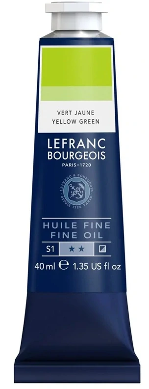 Olejová farba LEFRANC BOURGEOIS Fine - 40 ml v tube - 590 Yellow Green - Žlto-zelená