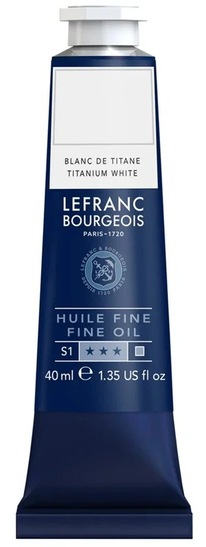 Olejová farba LEFRANC BOURGEOIS Fine - 40 ml v tube - 008 Titanium White - Biela titániová