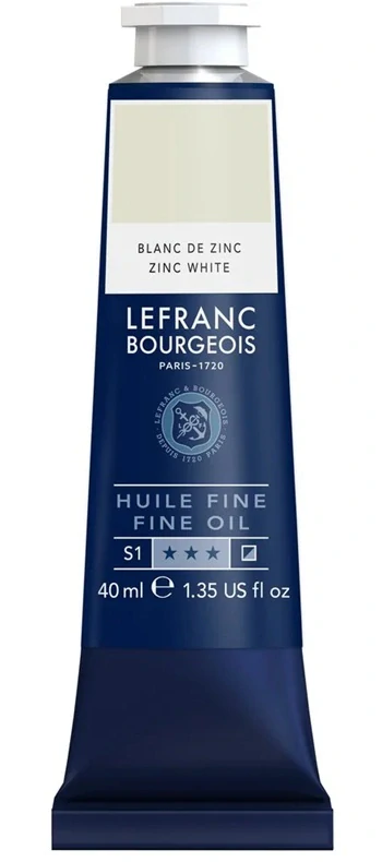 Olejová farba LEFRANC BOURGEOIS Fine - 40 ml v tube - 009 Zinc White - Zinková biela