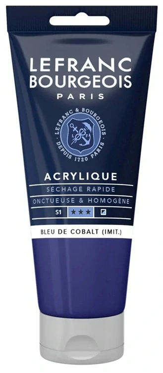 Akrylová farba LEFRANC BOURGEOIS Fine - 80 ml v tube - 064 Cobalt Blue Hue - Kobaltová modrá (imitácia)