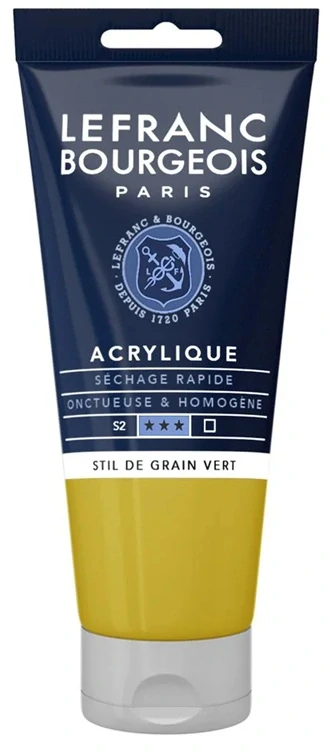 Akrylová farba LEFRANC BOURGEOIS Fine - 80 ml v tube - 730 Stil De Grain Green - Obilná zelená