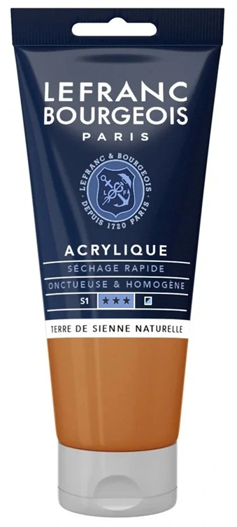 Akrylová farba LEFRANC BOURGEOIS Fine - 80 ml v tube - 482 Raw Sienna - Sienna prírodná