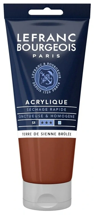Akrylová farba LEFRANC BOURGEOIS Fine - 80 ml v tube - 481 Burnt Sienna - Sienna pálená