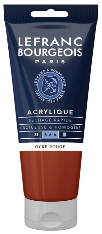 Akrylová farba LEFRANC BOURGEOIS Fine - 80 ml v tube - 306 Red Ochre - Červená okrová