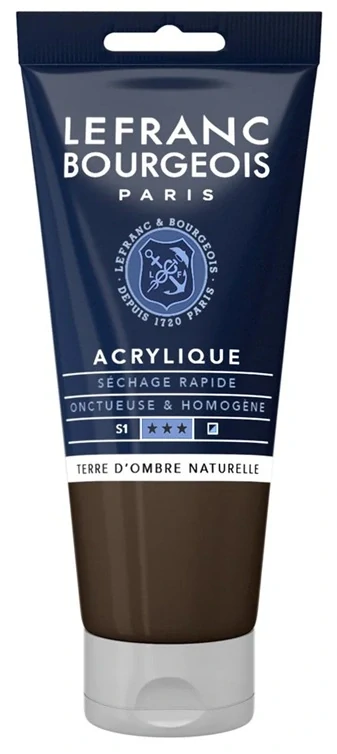 Akrylová farba LEFRANC BOURGEOIS Fine - 80 ml v tube - 478 Raw Umber - Umbra prírodná
