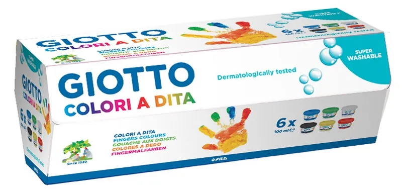 Prstové farby FILA Giotto - 6 x 100 ml