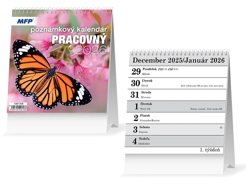 SK Kalendár 2026 - stolový - Pracovný - poznámkový
