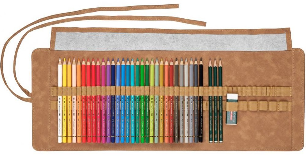 Farebné ceruzky FABER-CASTELL Polychromos - sada 30 ks - rolka