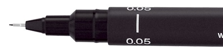 Liner PIN - UNI Mitsubishi Pencil - Čierny - PIN 005 - kreatívny liner - 0,05 mm