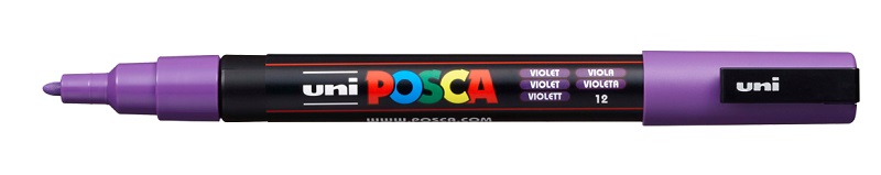 POSCA popisovač - PC-3M - šírka stopy 0,9 - 1,3 mm - fialový 12