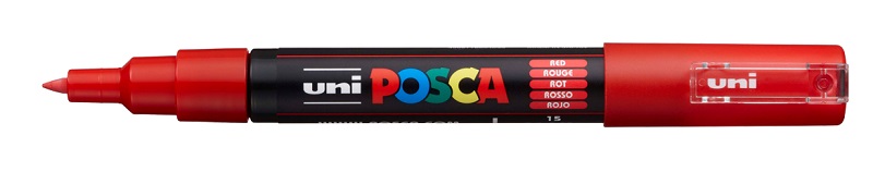 POSCA popisovač - PC-1M - šírka stopy 0,7 mm - červený 15