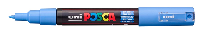 POSCA popisovač - PC-1M - šírka stopy 0,7 mm - nebesky modrý 48