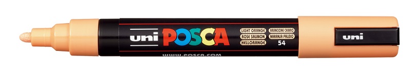 POSCA popisovač - PC-5M - šírka stopy 1,8 - 2,5 mm - svetlooranžový 54