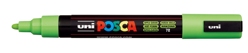 POSCA popisovač - PC-5M - šírka stopy 1,8 - 2,5 mm - zelené jablko 72