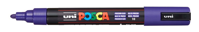 POSCA popisovač - PC-5M - šírka stopy 1,8 - 2,5 mm - pruský modrý 10