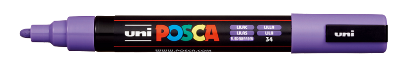POSCA popisovač - PC-5M - šírka stopy 1,8 - 2,5 mm - Lila 34