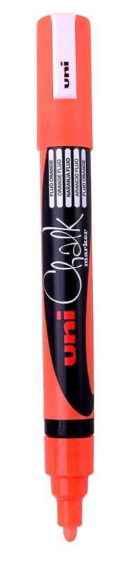 UNI Mitsubishi - PWE-5M kriedový popisovač - 1,8 - 2,5 mm - Fluo-oranžový