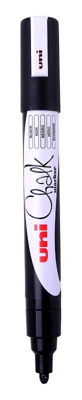 UNI Mitsubishi - PWE-5M kriedový popisovač - 1,8 - 2,5 mm - Čierny