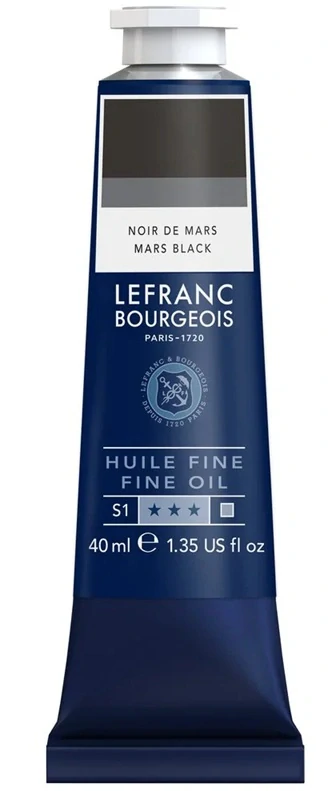 Olejová farba LEFRANC BOURGEOIS Fine - 40 ml v tube - 271 Mars Black - Marsová čierna