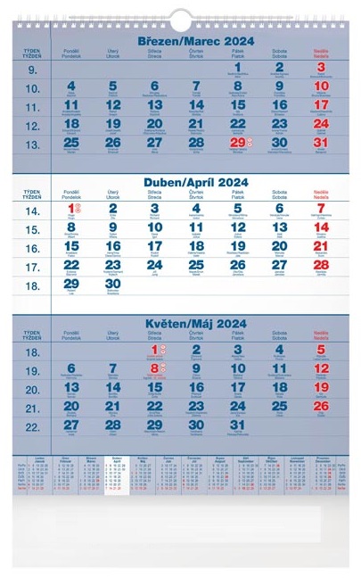 SK Kalendár 2024 - Trojmesačný - nástenný