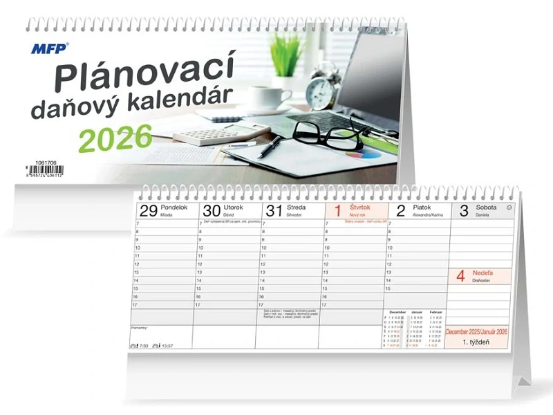 SK Kalendár 2026 - stolový - plánovací daňový