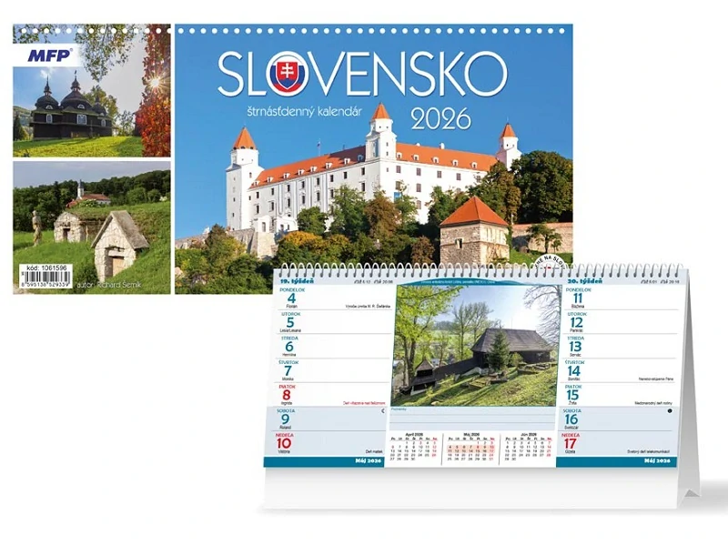 SK Kalendár 2026 - Slovensko - stolový - 14-denný