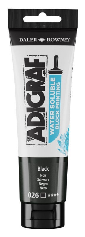 DALER-ROWNEY Adigraf - farba na linoryt v tube - 150 ml - Black
