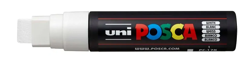 POSCA popisovač - PC-17K - šírka stopy 15 mm - biely 1