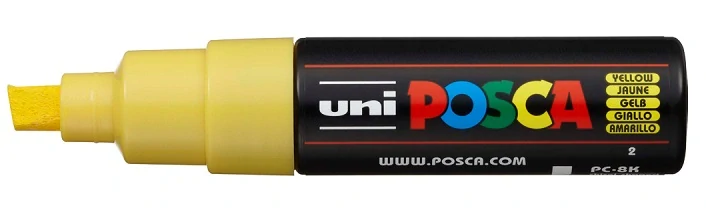 POSCA popisovač - PC-8K - šírka stopy 8 mm - žltý 2