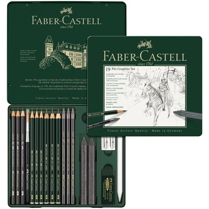 Umelecká sada FABER CASTELL Pitt Grafit set stredný-plech