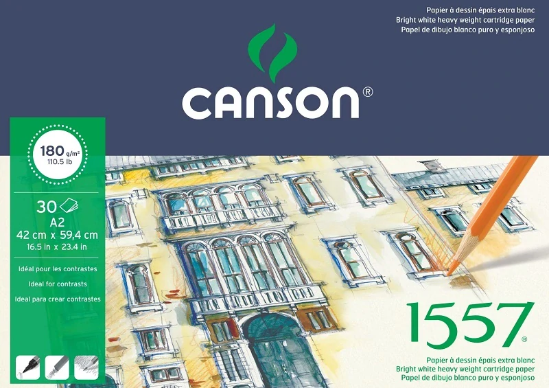 Blok CANSON 1557® Dessin - A2 - 30 listov - 180G