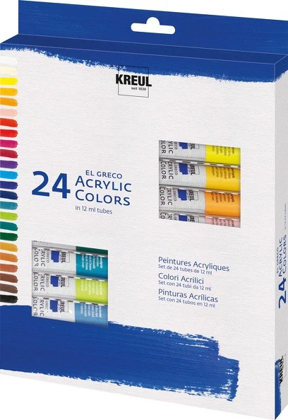 Akrylové farby KREUL EL GRECO - sada - 24 farieb