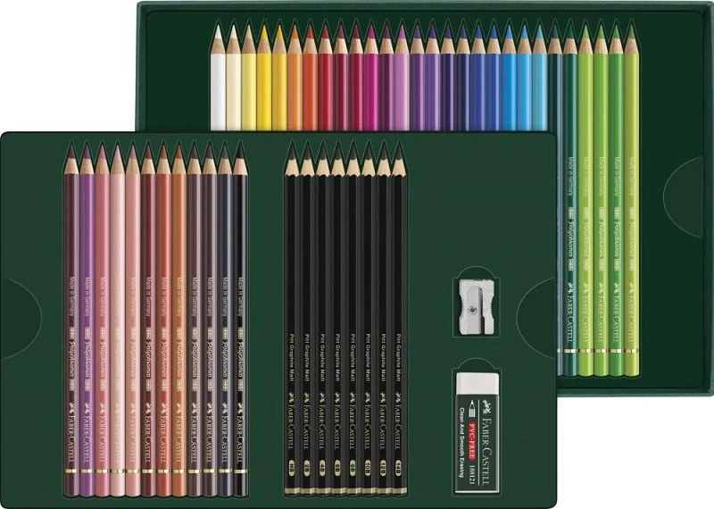 Farbičky Polychromos & ceruzky Pitt Matt set 50 ks