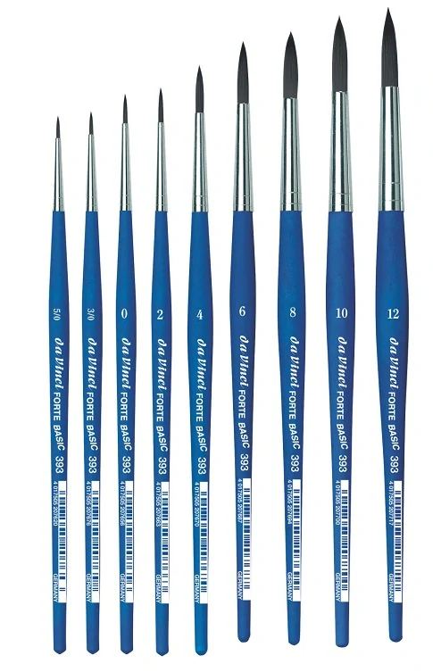 Guľatý štetec DA VINCI Forte Basic - séria 393 - syntetický vlas - rôzne veľkosti