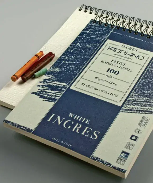 Blok na pastel FABRIANO Ingres Pastel - 90 g/m2 - 21 x 29,7 cm - 100 listov - Biely