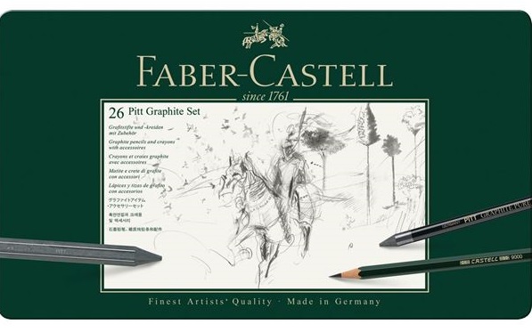 Faber-Castell Pitt Graphite - sada 26 ks - plechová krabička