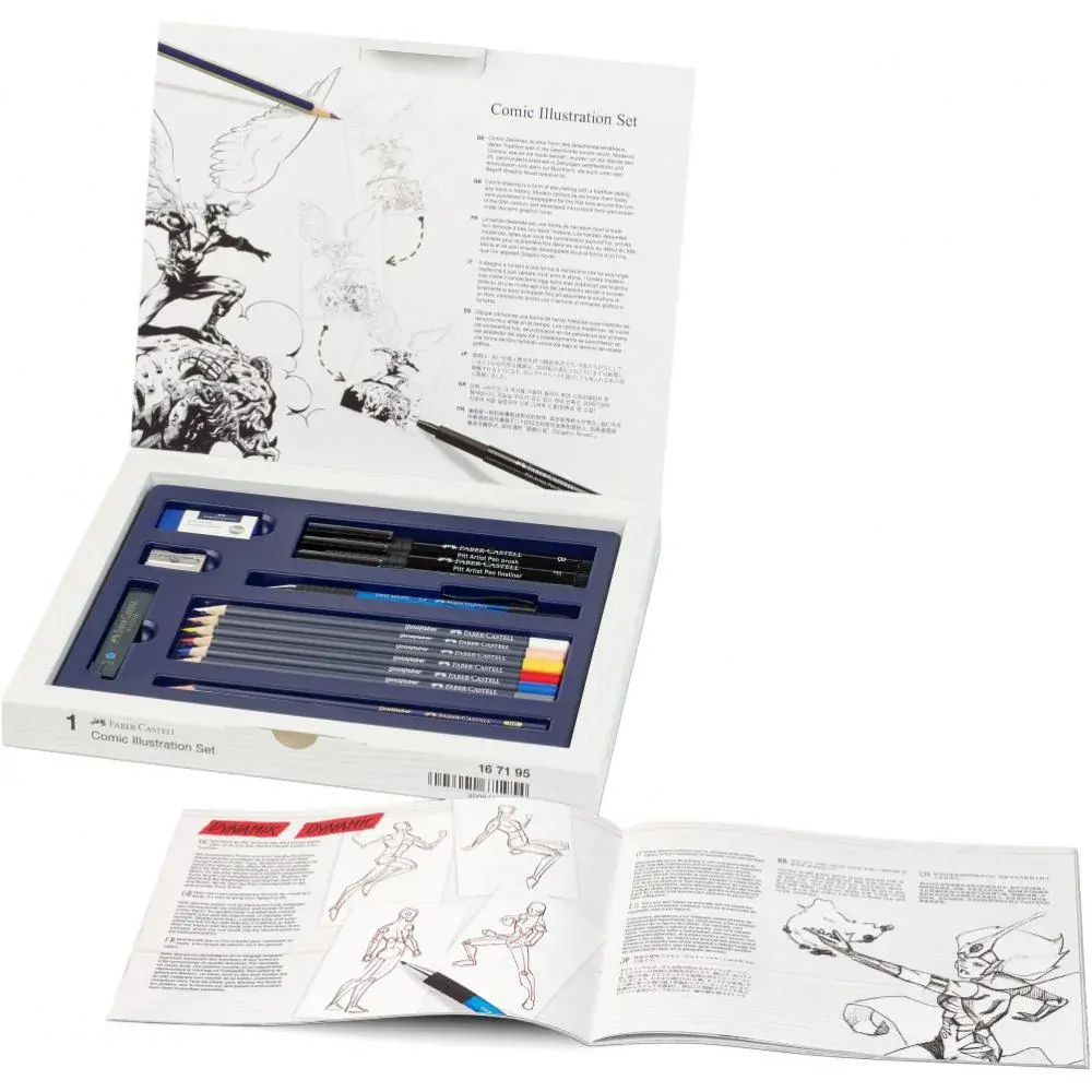 Set pre ilustráciu komiksov Faber-Castell Comic Illustration Set - 15 ks