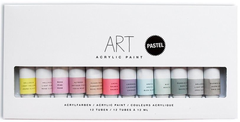 RICO Design - ART ACRYLIC PAINT - PASTEL - pastelové akrylové farby v tube - 12 x 12 ml
