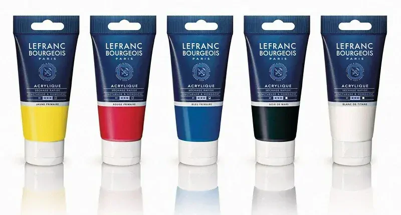 Akrylové farby LEFRANC BOURGEOIS Les Essentielles - sada 5 x 80 ml