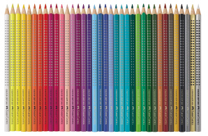 Akvarelové farbičky FABER-CASTELL Colour Grip - sada 36 ks v plechovej krabičke - trojhranné