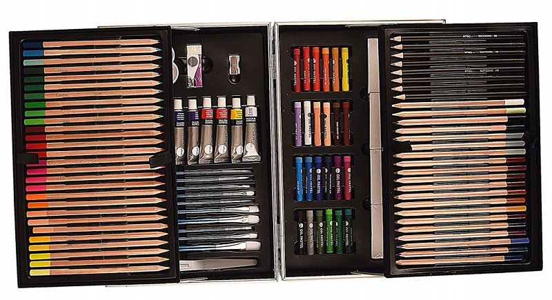 D&R SIMPLY Complete Artist Kit - Veľká umelecká sada - 122 ks v kovovom kufríku