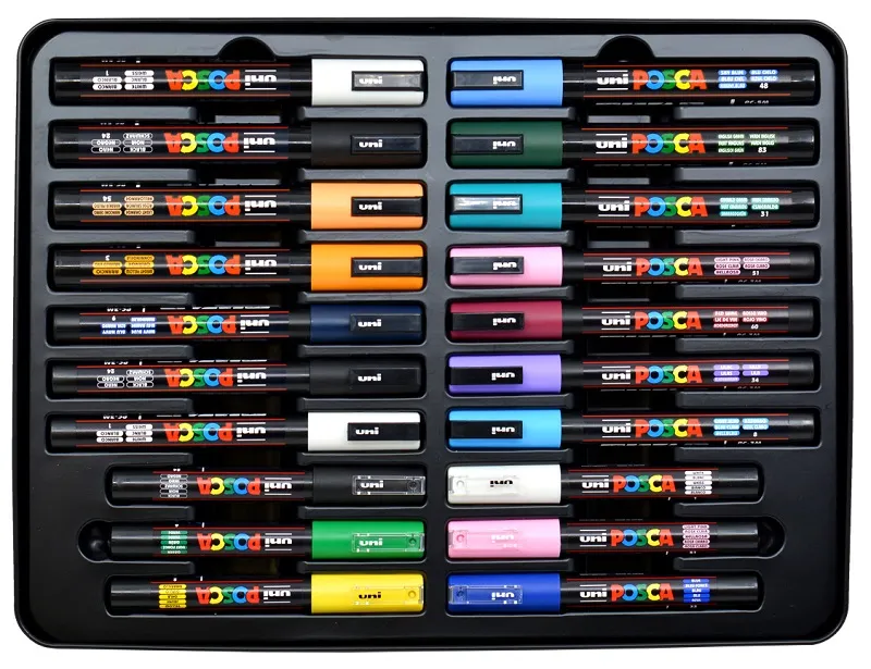 POSCA - sada popisovačov - PC-1M / PC-3M / PC-5M - GRAFFITI - mix farieb (20 ks)